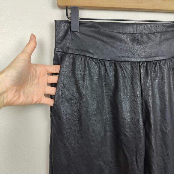 Commando Faux Leather Jogger Pants Womens Small Black Pull On Glam Y2K Punk‎ Emo - Picture 3 of 8